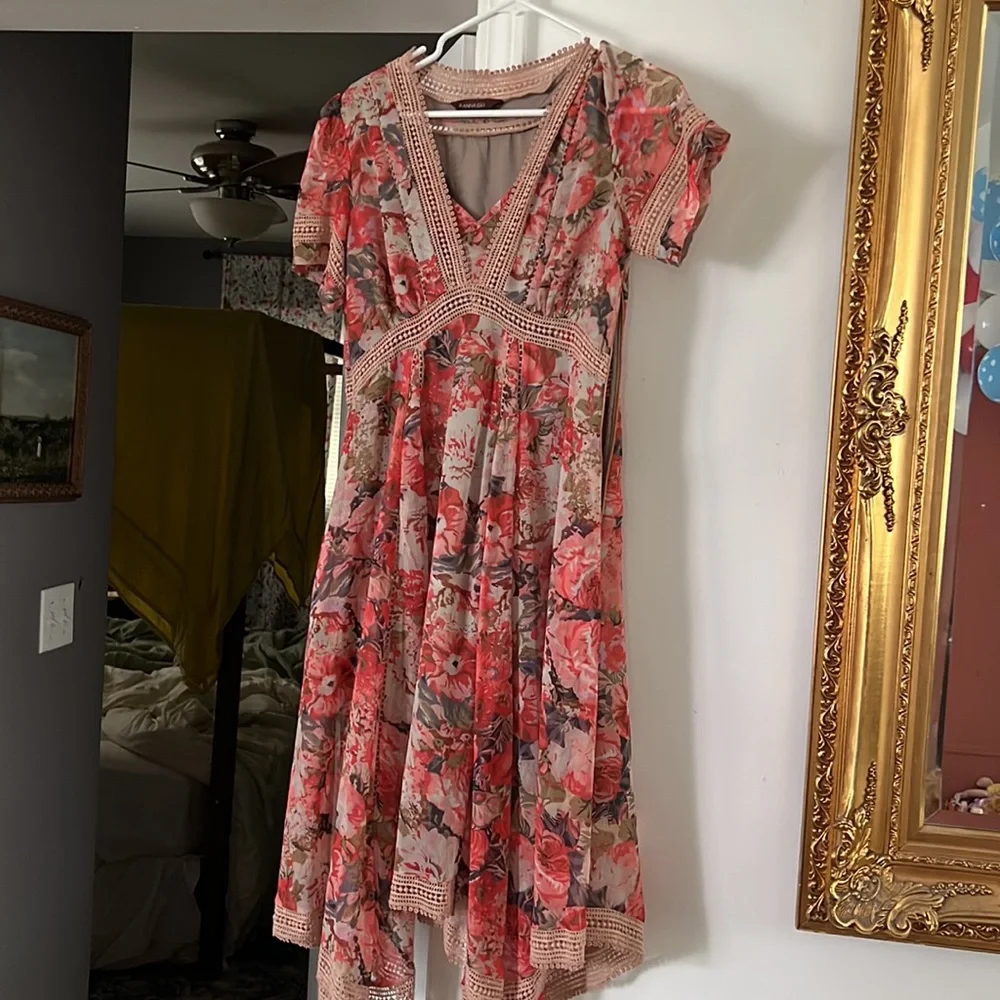 Anthropologie Ranna Gill rose bouquet dress - Picture 2 of 6